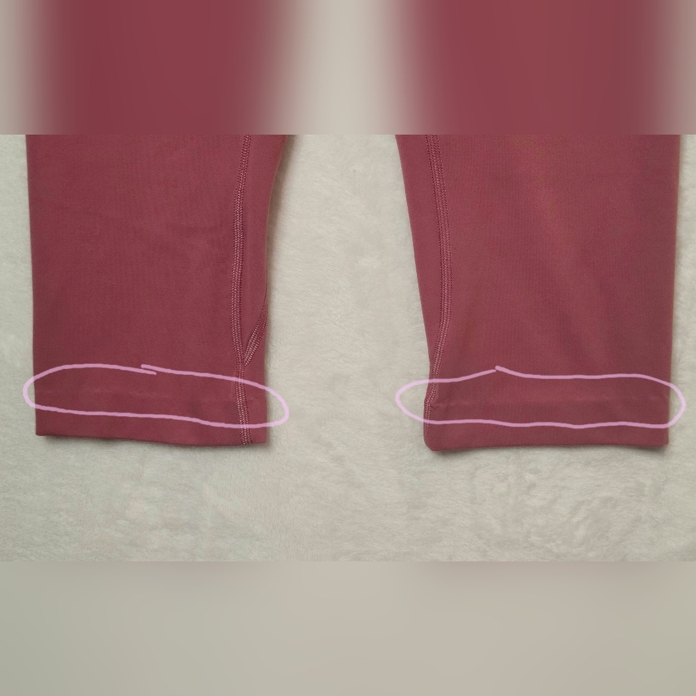 Lululemon Align Crop Size 4 16" Inseam Moss Rose? W6AS8S Legging High Rise Nulu - Picture 7 of 15